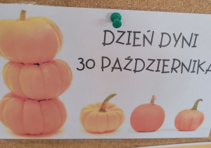 Ilustracja z napisem Dzień Dyni 30 października.