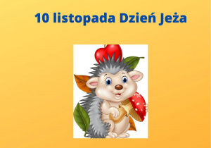 Dzień Jeża w naszym Przedszkolu