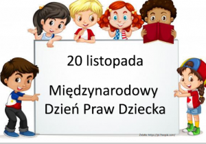 Grafika do Międzynarodowego Dnia Praw Dziecka.