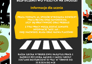 Plakat konkursowy Bezpieczne przejścia.