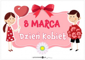 Napis – Dzień Kobiet.