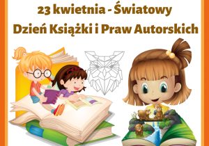 Grafika do Światowego Dnia Książki i Praw Autorskich.