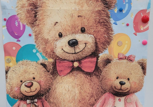 Zdjęcie plakatu z napisem „ Dzień Pluszowego Misia”.