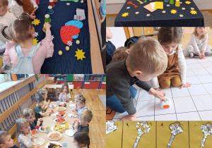 Dzieci z grupy Stokrotki podczas zabaw Andrzejkowych.