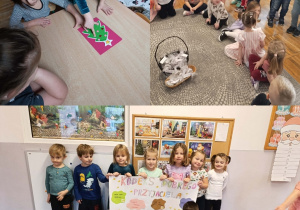 Kolaż przedstawia aktywności Stokrotek w Tygodniu Życzliwości