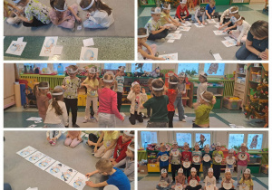 Dzieci z grupy „Motylki” podczas zabaw z okazji Dnia Bałwanka.