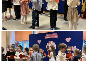 Przedszkolaki podczas układu tanecznego do piosenki „Małe serce”.