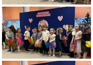 Grupa Stokrotki wykonuje układ taneczny z wykorzystaniem chust.