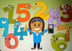 Plakat przedstawiający cyfry