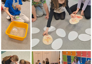 Dzieci z grupy Motylki podczas zabaw z okazji Dnia dinozaura.