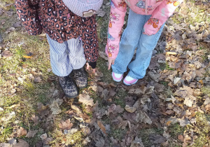 Dzieci poszukują oznak wiosny