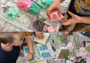 Dzieci z grupy Smerfy tworzą swoje własne mydełka glicerynowe