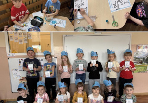 Kolaż przedstawia aktywności Smerfów podczas Dnia Wody