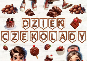 Plakat z napisem dzień czekolady