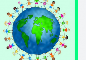 Plakat z napisem Dzień Ziemi.