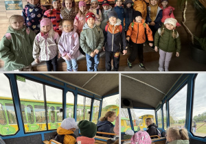 Kolaż przedstawia Smerfy podczas wycieczki w ZOO