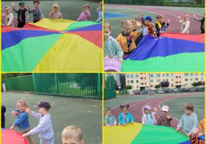 Zabawa Biedronek z chustą animacyjną