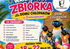 Plakat przedstawiający akcję charytatywną.