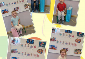 Kolaż zdjęć dzieci z upominkami z okazji Dnia Dziecka