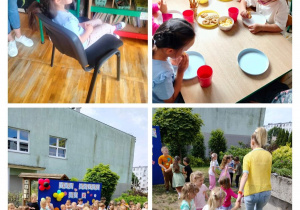 Dzieci z grupy „Słoneczka” podczas obchodów Dnia dziecka.