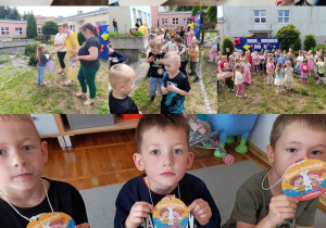 Dzieci z grupy „Misie” podczas obchodów Dnia Dziecka.