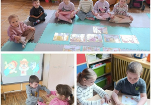 Dzieci z grupy Żabki podczas realizacji zadania – Na tropie zapylaczy.