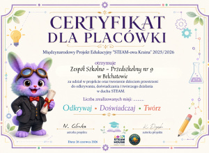Międzynarodowy Projekt Edukacyjny STEAM – owa Kraina