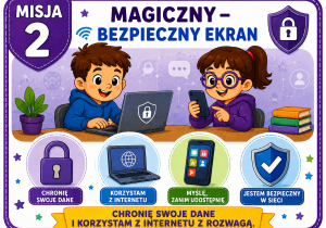 Plakat przedstawiający Misję 2: Magiczny – bezpieczny ekran
