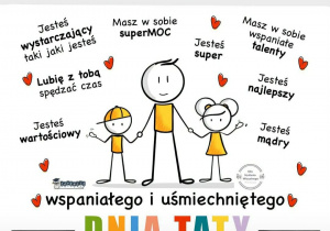 Plakat z życzeniami dla Taty