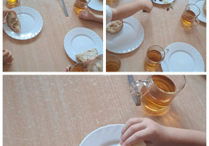 Stokrotki samodzielnei komponują swoje kanapeczki ze zdrowych produktów.