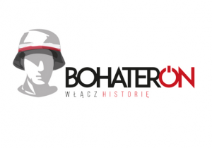 Zdjęcie przedstawia logo akcji BohaterOn – Włącz Historię.